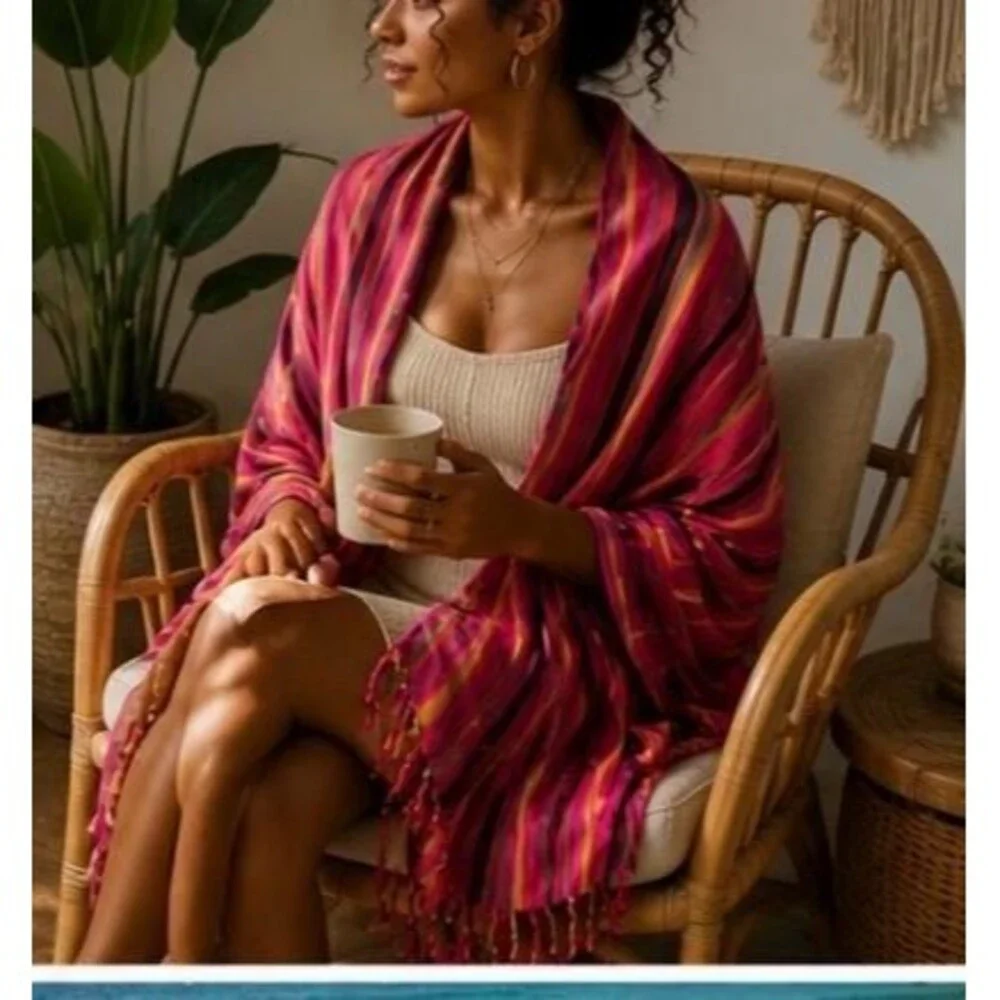 African Kikoy Beach Wrap | Multicolor Cotton Sarong, Boho Cover-Up, Travel Shawl